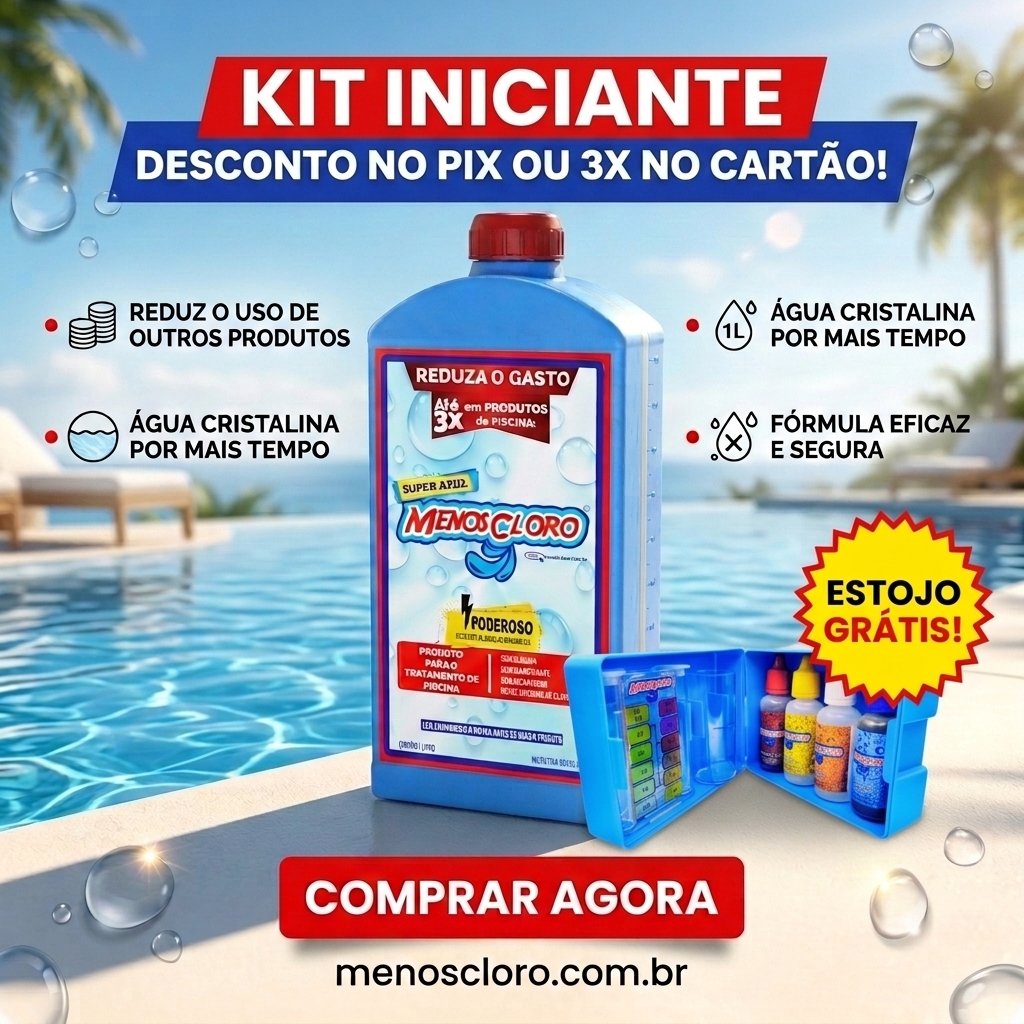 1 Litro de MENOS CLORO + 1 Estojo 3 em 1 completo e GRÁTIS