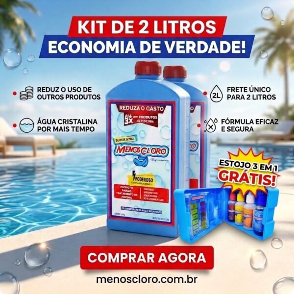 2 Litros de MENOS CLORO + Brinde